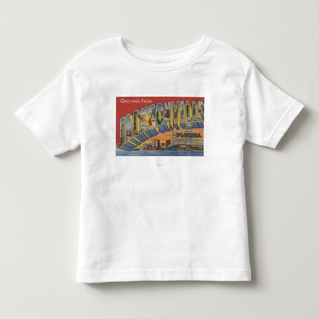 Jacksonville Florida - stora brevplatser T-shirt (Framsida)
