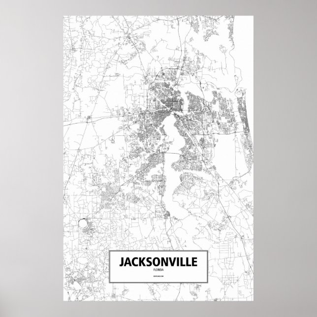 Jacksonville, Florida (svart på vit) Poster (Framsidan)