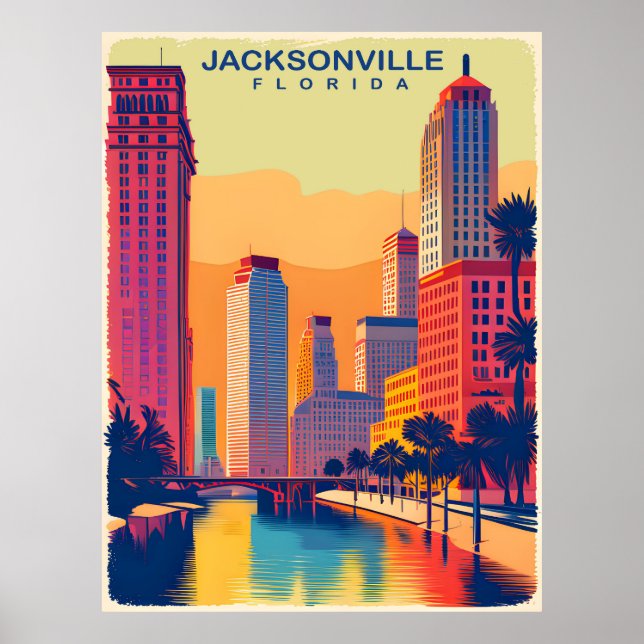 Jacksonville, Florida, Travel Poster (Framsidan)