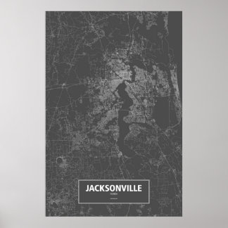 Jacksonville, Florida (vit på svart) Poster