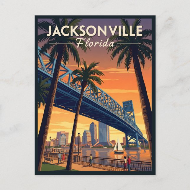 Jacksonville Florida Vykort (Framsida)
