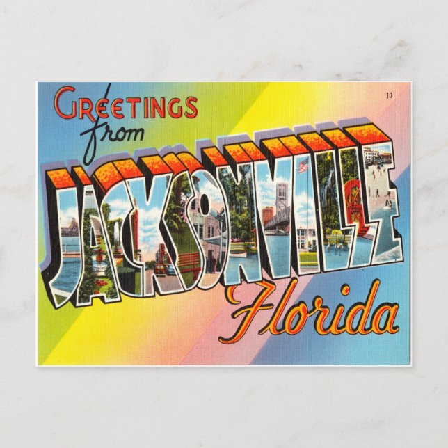 Jacksonville Florida Vykort (Framsida)