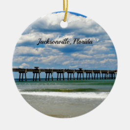 Jacksonville, fotot av Florida Pier Julgransprydnad Keramik