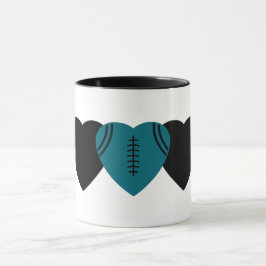 Jacksonville Jaguars Football Heart Design Mugg