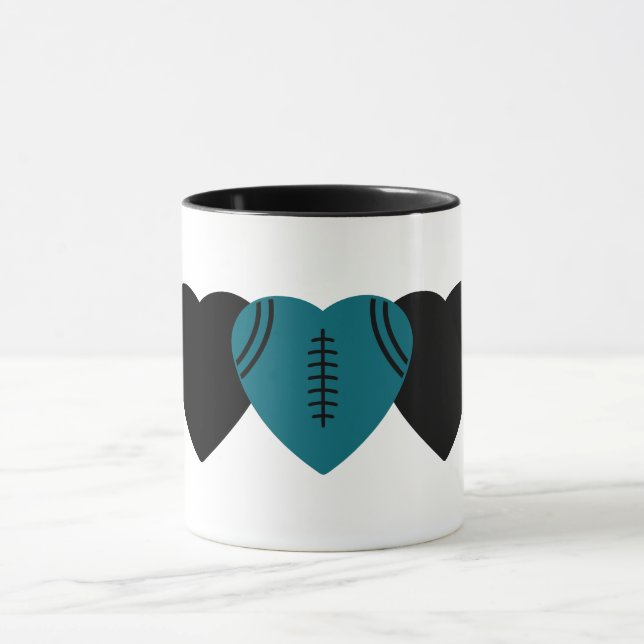 Jacksonville Jaguars Football Heart Design Mugg (Center)