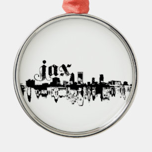 Jacksonville JAX som är pålagd för din stad Julgransprydnad Metall