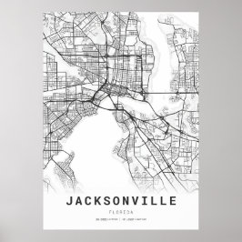 Jacksonville Karta Poster