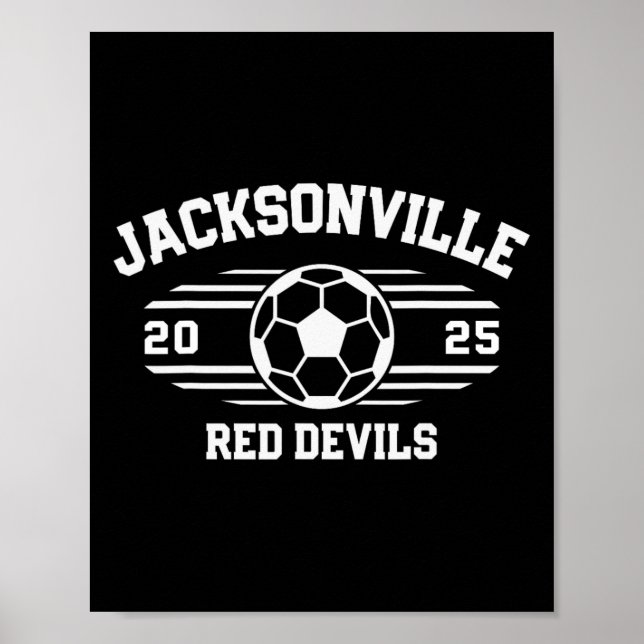 Jacksonville Red Devils Soccer Ball 2025  Poster (Framsidan)