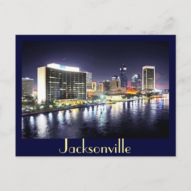 Jacksonville-reflektioner på floden vykort (Framsida)