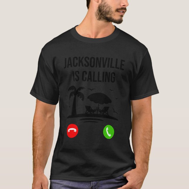 Jacksonville ringer från den berömda Souvenir Helg T Shirt (Framsida)