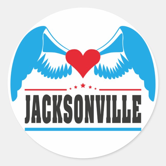 Jacksonville Runt Klistermärke (Framsida)