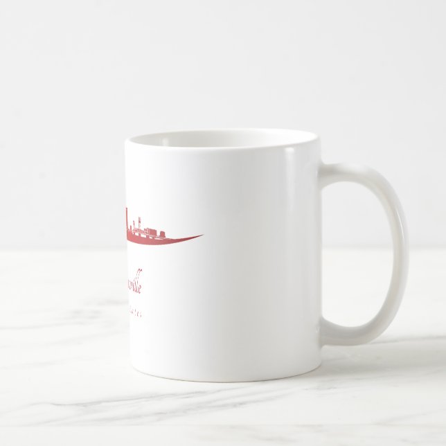 Jacksonville skyline in red kaffemugg (Höger)