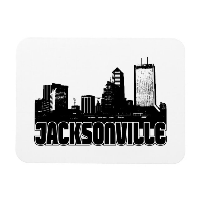 Jacksonville Skyline Magnet (Horisontell)