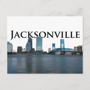 Jacksonville Skyline med Jacksonville i Himmel Vykort