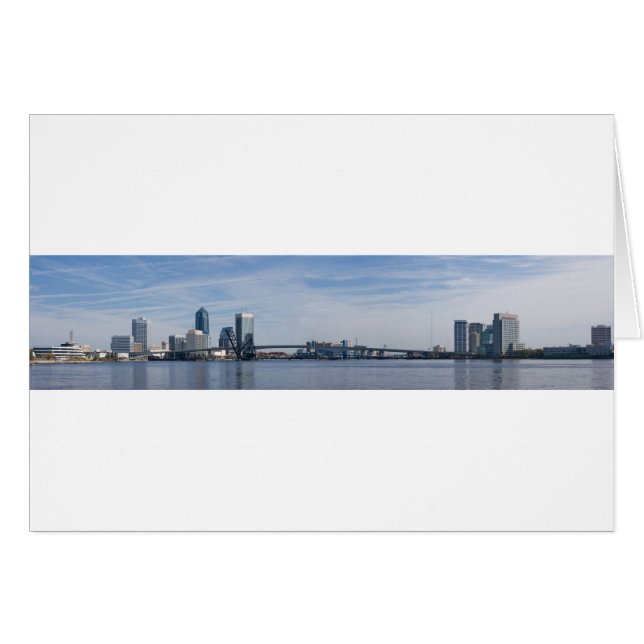 jacksonville Skyline panoramic Hälsningskort (Framsidan Horizontal)