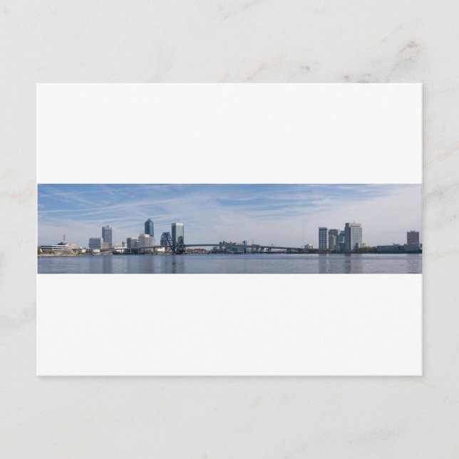 jacksonville Skyline panoramic Vykort (Framsida)