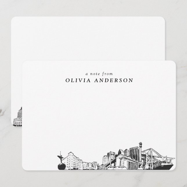 Jacksonville Skyline Personlig Note Cards Anteckningskort (Fram/baksida)