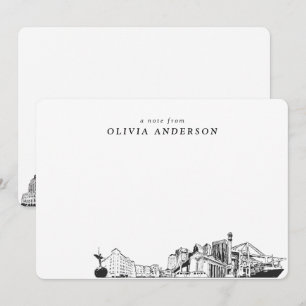 Jacksonville Skyline Personlig Note Cards Anteckningskort