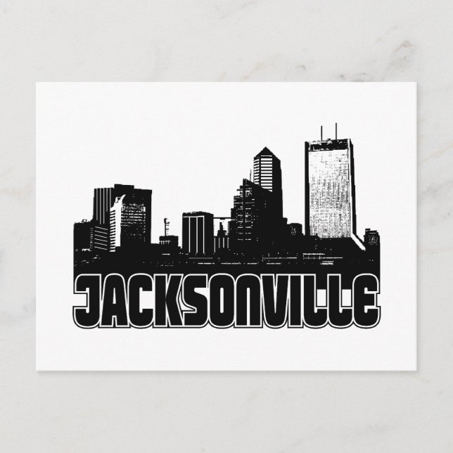 Jacksonville Skyline Vykort (Framsida)