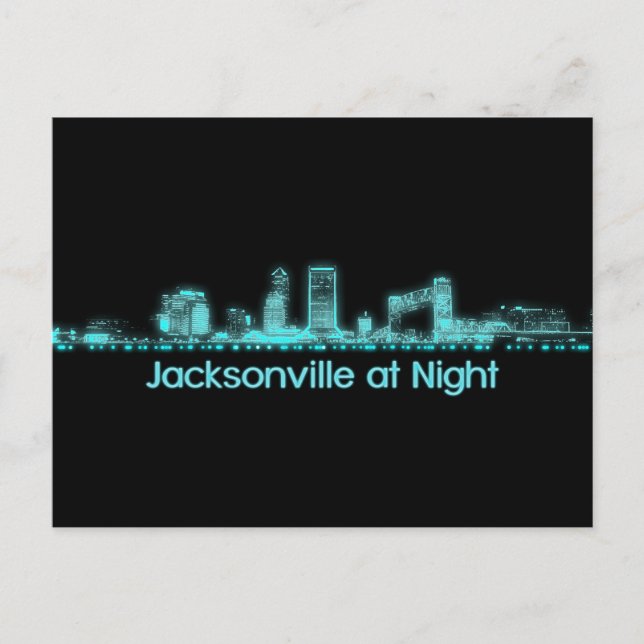Jacksonville Skyline Vykort (Framsida)