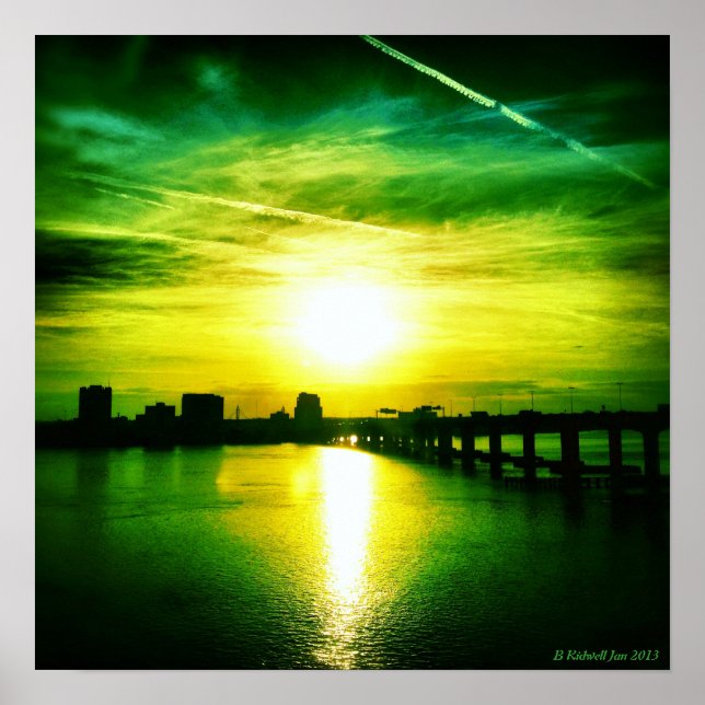 Jacksonville Skylines Poster (Framsidan)