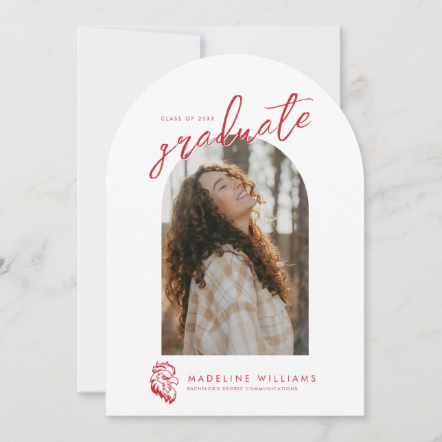 Jacksonville State Universiteten Gamecocks Red Eag Inbjudningar (Framsida)