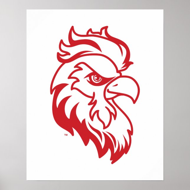 Jacksonville State Universiteten Gamecocks Red Eag Poster (Framsidan)