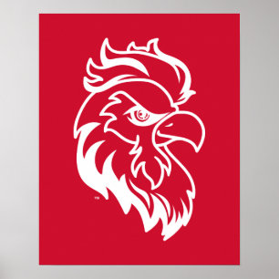 Jacksonville State Universiteten Gamecocks Red Eag Poster