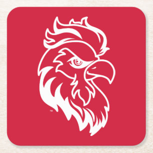 Jacksonville State Universiteten Gamecocks Red Eag Underlägg Papper Kvadrat