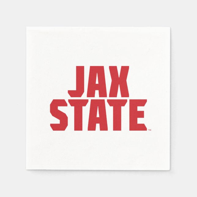 Jacksonville State Universiteten JAX STATE Bold Re Pappersservett (Framsidan)