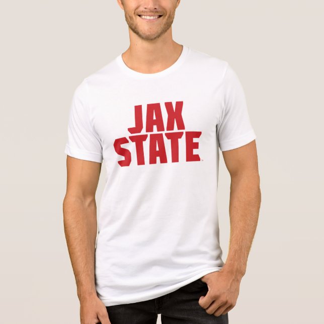 Jacksonville State Universiteten JAX STATE Bold Re T Shirt (Framsida)
