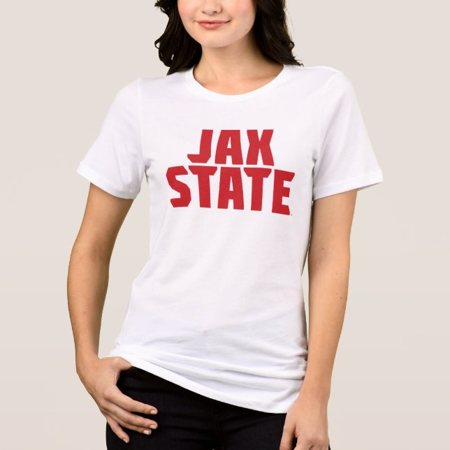 Jacksonville State Universiteten JAX STATE Bold Re T Shirt (Framsida)