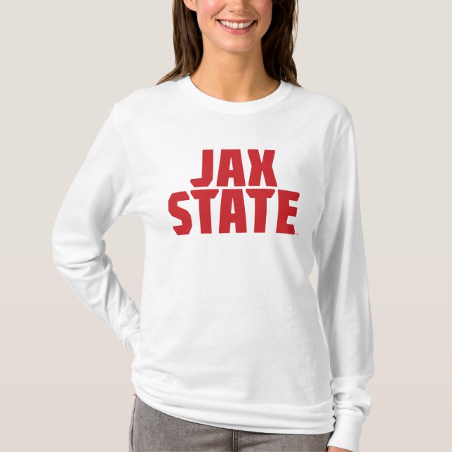 Jacksonville State Universiteten JAX STATE Bold Re T Shirt (Framsida)