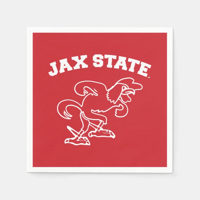 Jacksonville State Universiteten JAX State Gamecoc Pappersservett (Framsidan)
