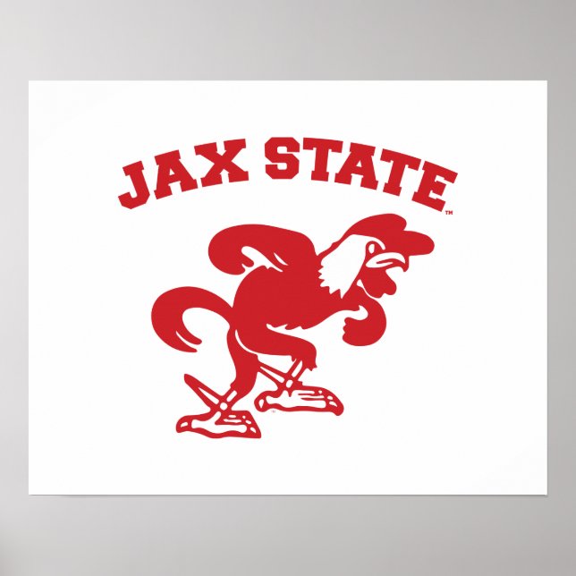 Jacksonville State Universiteten JAX State Gamecoc Poster (Framsidan)