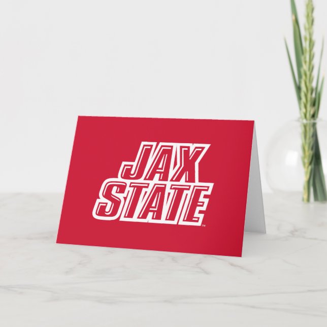 Jacksonville State Universiteten JAX STATE Logotyp Kort (Framsida)
