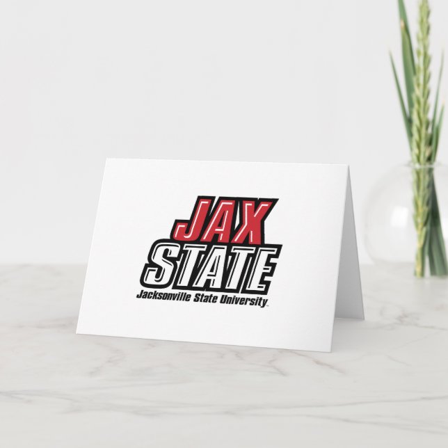 Jacksonville State Universiteten JAX STATE Logotyp Kort (Framsida)