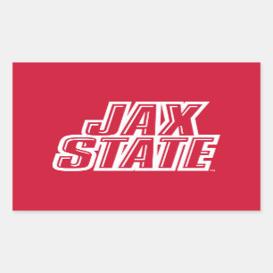 Jacksonville State Universiteten JAX STATE Logotyp Rektangulärt Klistermärke