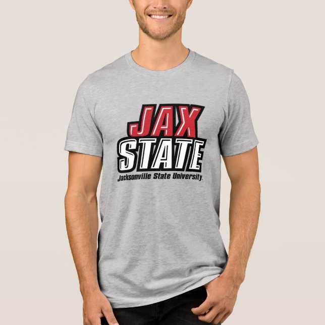 Jacksonville State Universiteten JAX STATE Logotyp T Shirt (Framsida)