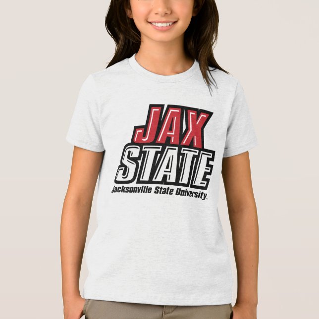Jacksonville State Universiteten JAX STATE Logotyp T Shirt (Framsida)