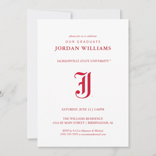 Jacksonville State University-examen Meddelande (Framsida)