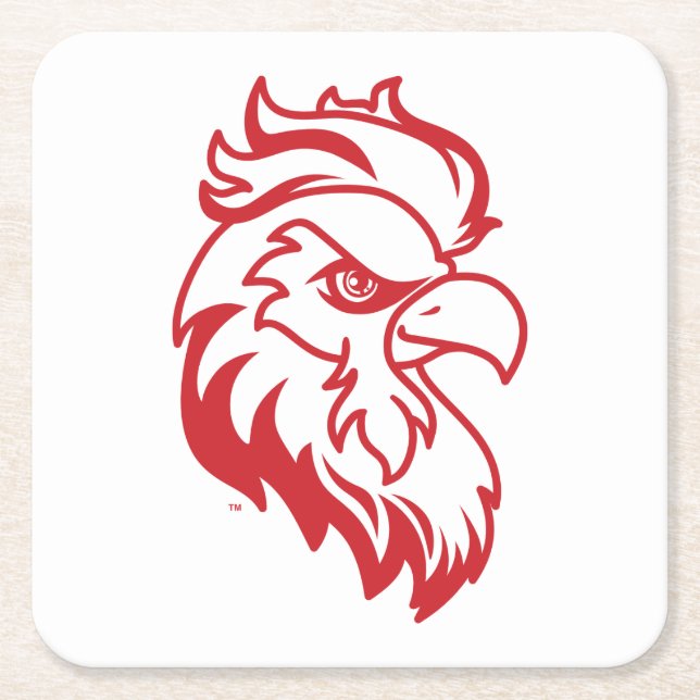 Jacksonville State University Gamecocks Röd gameko Underlägg Papper Kvadrat (Framsidan)