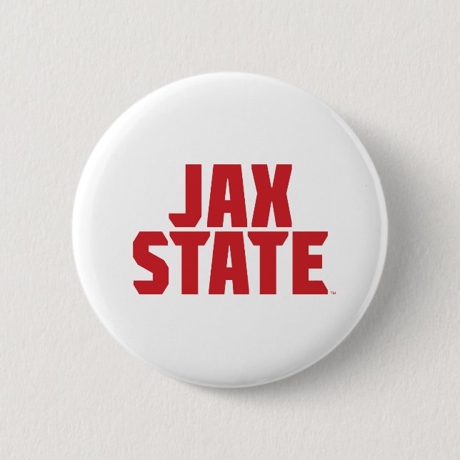 Jacksonville State University JAX STATE Djärva Röd Knapp (Framsida)