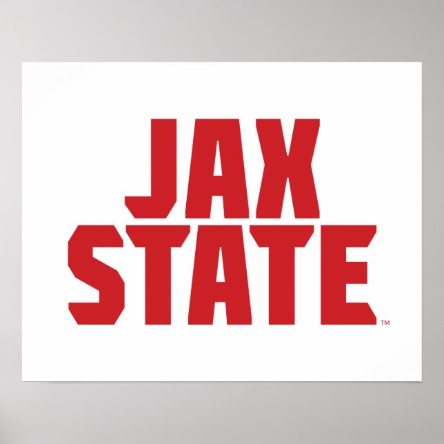 Jacksonville State University JAX STATE Djärva Röd Poster (Framsidan)