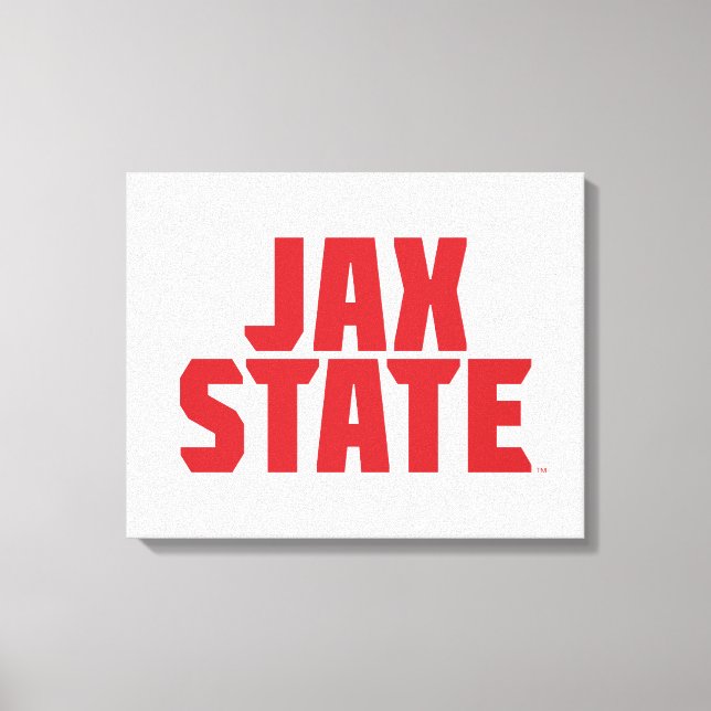 Jacksonville State University JAX STATE Fet Röda Canvastryck (Framsida)