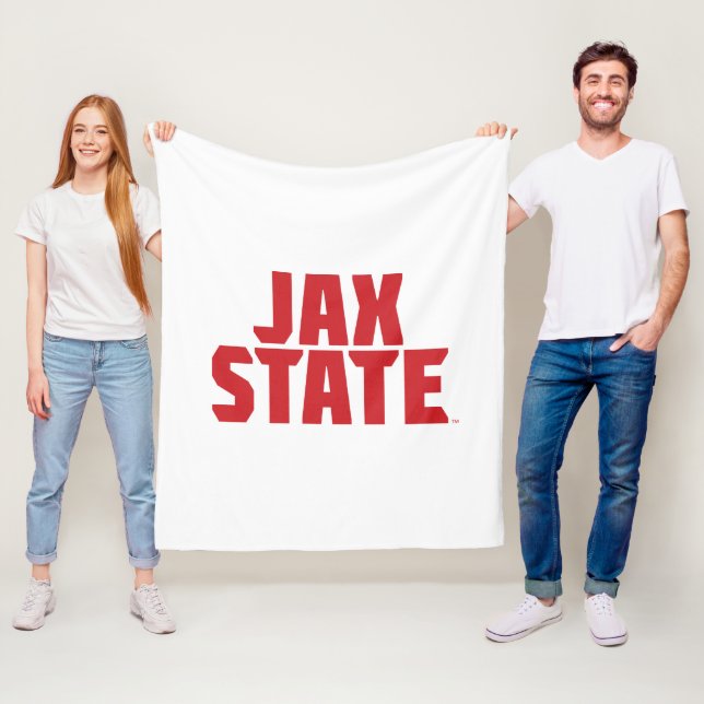 Jacksonville State University JAX STATE Fet Röda Fleecefilt (På plats)