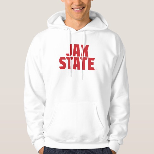Jacksonville State University JAX STATE Fet Röda Hoodie (Framsida)