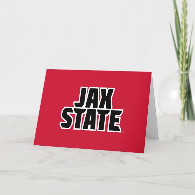 Jacksonville State University JAX STATE Fetstil Kort (Framsida)