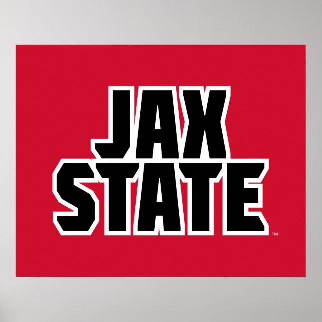 Jacksonville State University JAX STATE Fetstil Poster (Framsidan)