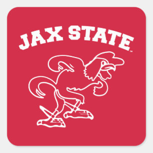 Jacksonville State University JAX State Gamecocks Fyrkantigt Klistermärke
